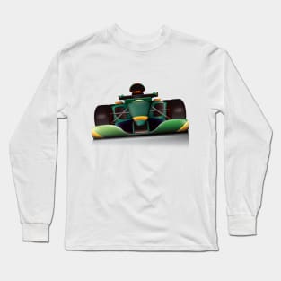 Green Sports Car Long Sleeve T-Shirt